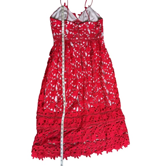 Azaelea Red Lace Midi Dress Size Medium - Picture 8 of 11